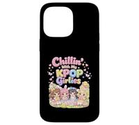 Custodia per iPhone 14 Pro Max Kawaii Chibi Pasqua Chillin Con Il Mio Kpop Girlies Bunny Girls