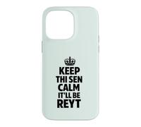 Custodia per iPhone 14 Pro Max Keep Calm the Yorkshire Way Testo nero