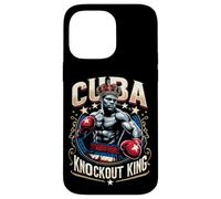 Custodia per iPhone 14 Pro Max King Cuba Crown Knockout di boxe cubano