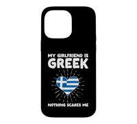 Custodia per iPhone 14 Pro Max La mia ragazza è greca Niente mi spaventa - Grecia Cuore