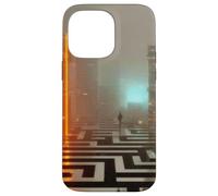 Custodia per iPhone 14 Pro Max La soglia al neon - Cyberpunk Dystopian City Art