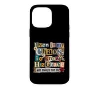 Custodia per iPhone 14 Pro Max La sua grazia mi trova Christian Faith Collage