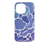 Custodia per iPhone 14 Pro Max Lavanda Blu Cell Pattern Arte Astratta Swirl