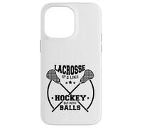 Custodia per iPhone 14 Pro Max LAX Lacrosse Giocatore Hockey Con Palline CAPRA Lacrosse