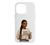 Custodia per iPhone 14 Pro Max le tue idee contano donna nera auto-aiuto positivo e amore