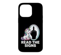 Custodia per iPhone 14 Pro Max Leggi The Signs Shadow Funny Saying Unicorn