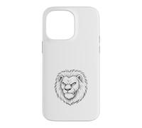 Custodia per iPhone 14 Pro Max Leone Feroce Testa Selvatica Arte Grafica Vintage