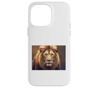 Custodia per iPhone 14 Pro Max leone maschio ritratto strengthl animale alfa predatore