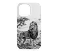 Custodia per iPhone 14 Pro Max Leone orgoglioso nella natura