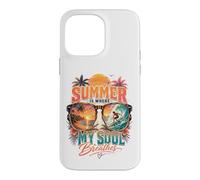 Custodia per iPhone 14 Pro Max L'estate è dove respira la mia anima amanti del surf Tropical Beach