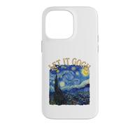 Custodia per iPhone 14 Pro Max Let It Gogh Notte Stellata Pittura Belle Arti Gioco di parole