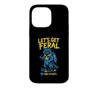 Custodia per iPhone 14 Pro Max Let's Get Feral! Hiking Cub Scout Racoon Scouting America