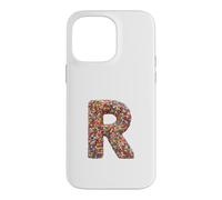 Custodia per iPhone 14 Pro Max Letter R Candy Rainbow Sprinkles Monogram Men, Women, Kids