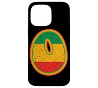 Custodia per iPhone 14 Pro Max Lettera rasta O retrò invecchiato rosso, giallo, verde arte