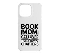 Custodia per iPhone 14 Pro Max Libro Mamma Amante Gatto Vivere In Capitoli Accogli