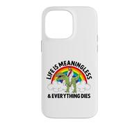 Custodia per iPhone 14 Pro Max Life Is Meaningless Everything Dies Divertente Gesù Dinosauro