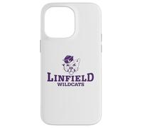Custodia per iPhone 14 Pro Max Linfield University Wildcats Mack Mascot Stacked