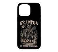 Custodia per iPhone 14 Pro Max Linoleografia Krampus Non fa Coal Dark Folklore Men