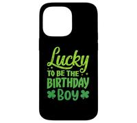 Custodia per iPhone 14 Pro Max Lucky to Be the Birthday Boy Shamrock St Patrick's Day Boys