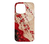 Custodia per iPhone 14 Pro Max Luna Dietro I Fiori Di Ciliegio Cascata