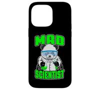 Custodia per iPhone 14 Pro Max Mad Scientist Panda Bear, divertente animale, fanatico della scienza STEM
