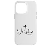 Custodia per iPhone 14 Pro Max Made To Worship Cross Salmo 95:1 Christian Believer