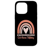 Custodia per iPhone 14 Pro Max Maglia Save our Children e sensibilizzazione sulla tratta di esseri umani