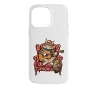 Custodia per iPhone 14 Pro Max Maine Coon - Chitarra acustica con gatto, canti natalizi