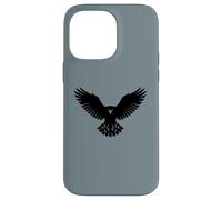 Custodia per iPhone 14 Pro Max Majestic Raptor Black Silhouette Ali Diffusione Uccello Rapace
