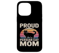 Custodia per iPhone 14 Pro Max Mamma gatta persiana orgogliosa retrò