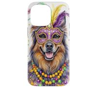Custodia per iPhone 14 Pro Max Mardi Gras Belgian Tervuren Dog
