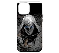 Custodia per iPhone 14 Pro Max Marvel Moon Knight - Geroglifici egiziani con occhi luminosi, colore: Nero