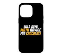 Custodia per iPhone 14 Pro Max Matematica, Insegnante divertente darà consigli di matematica per il cioccolato