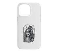 Custodia per iPhone 14 Pro Max Medieval Maiden Horse Gothic Fantasy Sword Moon Design