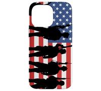 Custodia per iPhone 14 Pro Max Memoriale patriottico della bandiera americana e saluto per il giorno dei veterani
