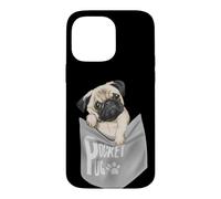 Custodia per iPhone 14 Pro Max Men's Women's Kids Funny Cool Pocket Pug Pets Graphic Design