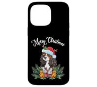 Custodia per iPhone 14 Pro Max Mens Womens Kids Merry Christmas Santa Cavalier Dog Mom