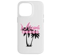 Custodia per iPhone 14 Pro Max MIAMI BEACH FLORIDA Palma Retro Tropicale