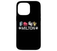 Custodia per iPhone 14 Pro Max Milton Nome cane personalizzato Milton Pet Lover
