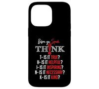 Custodia per iPhone 14 Pro Max Mindful Speech Acronym True Helpful Inspiring Kind Graphic