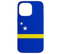 Custodia per iPhone 14 Pro Max Minimal Curacao Flag Inspired Stars and Stripe Art