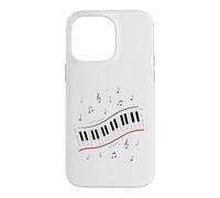 Custodia per iPhone 14 Pro Max Minimal Piano Beat Tastiera Note Musicali Pianista Arte Musicale