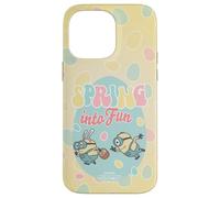 Custodia per iPhone 14 Pro Max Minions Easter Spring Into Fun