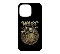 Custodia per iPhone 14 Pro Max Mitologia norrena armi guerrieri vichinghi rune vintage