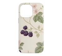 Custodia per iPhone 14 Pro Max Modello Cottagecore del fiore rosa del rovo della mora