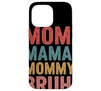Custodia per iPhone 14 Pro Max Mom Mama Mommy Bruh Retro Tipografia Umorismo Mamma