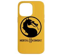 Custodia per iPhone 14 Pro Max Mortal Kombat 11 Dragon Black Logo