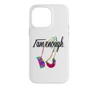 Custodia per iPhone 14 Pro Max MOTIVATIONAL " I AM ENOUGH " Colorful Praying Hands