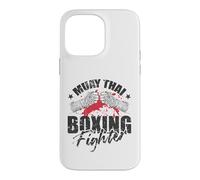 Custodia per iPhone 14 Pro Max Muay Thai Boxing Fighter Guerriero del Ring