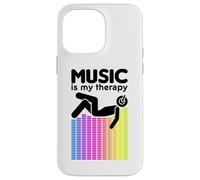 Custodia per iPhone 14 Pro Max Music Is My Therapy Equalizzatore DJ Arcobaleno Ingegnere del suono